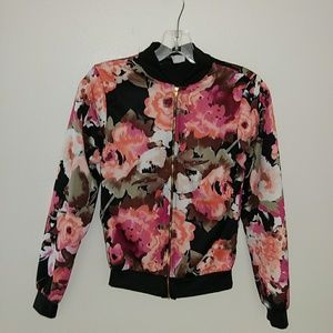 Floral bomber jacket